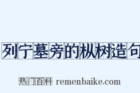 列宁墓旁的枞树造句是什么意思的图片